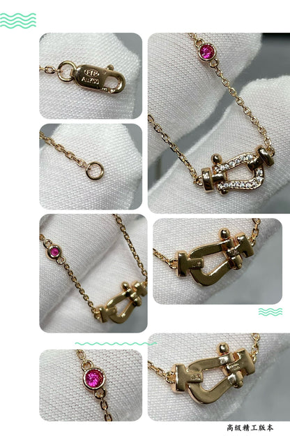 [Resenly Jewelry]FORCE 10 DIAMOND PINK GOLD NECKLACE
