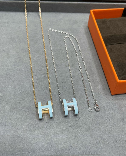 [Resenly Jewelry]POP H SKY BLUE NECKLACE