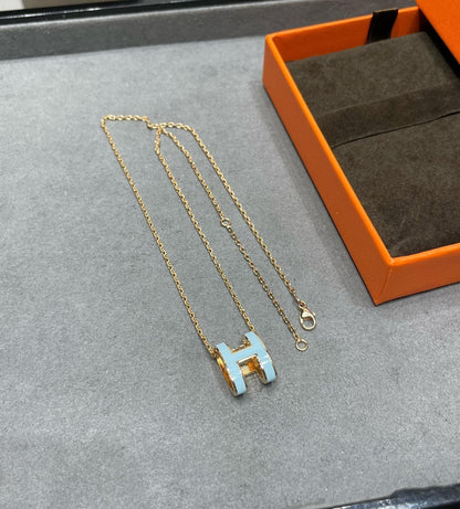 [Resenly Jewelry]POP H SKY BLUE NECKLACE