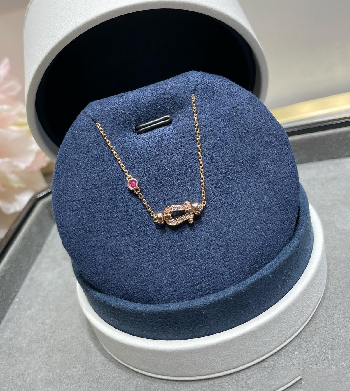 [Resenly Jewelry]FORCE 10 DIAMOND CHAIN LINK PINK GOLD BRACELET