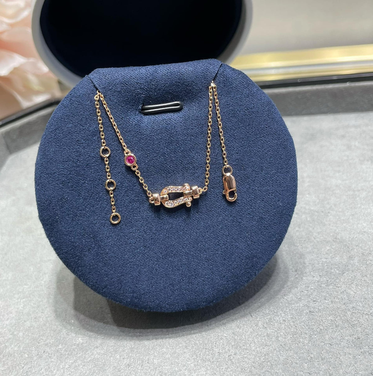 [Resenly Jewelry]FORCE 10 DIAMOND CHAIN LINK PINK GOLD BRACELET