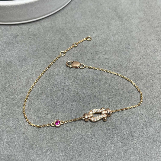 [Resenly Jewelry]フォース10 ダイヤモンド チェーンリンク ピンクゴールド ブレスレット