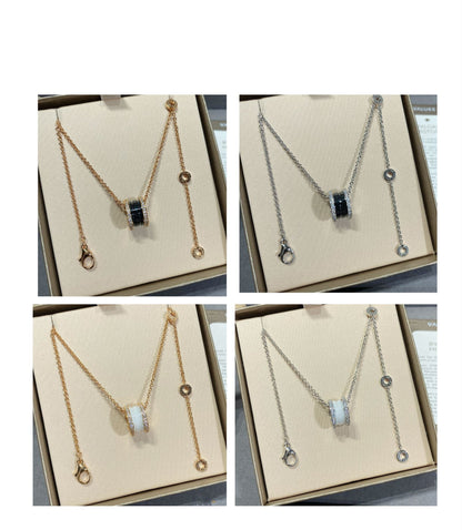 [Resenly Jewelry]ZERO 1 DIAMOND CERAMIC NECKLACE