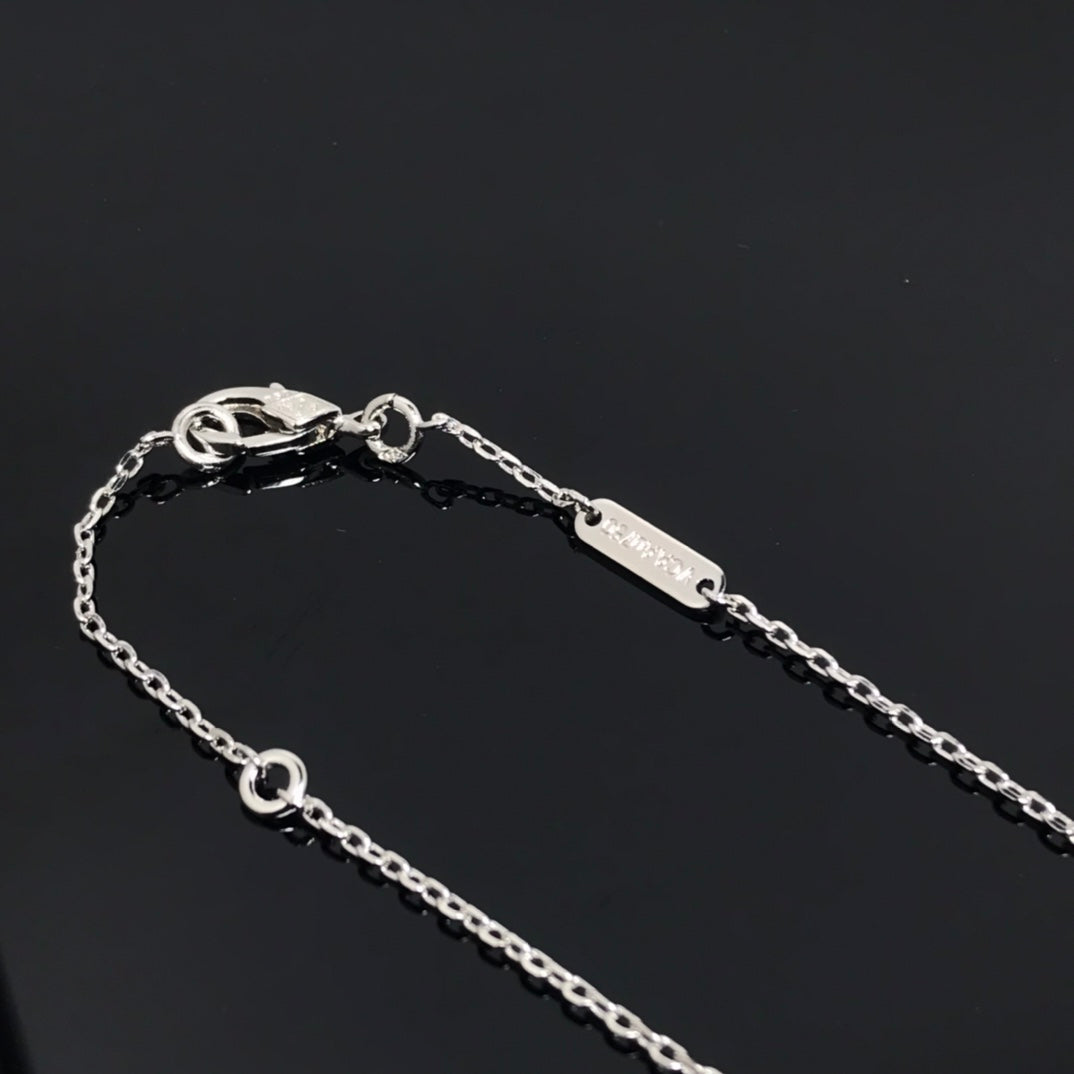 [Resenly Jewelry]CLOVER PIETERSITE SILVER LONG NECKLACE