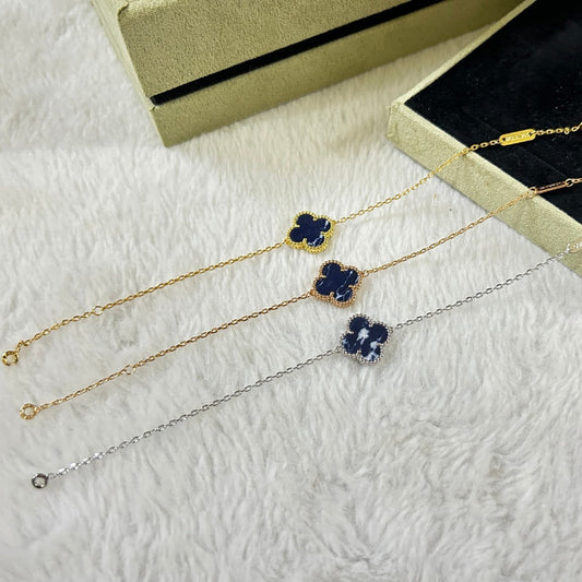 [Resenly Jewelry] クローバー1モチーフ ピーターサイト ブレスレット