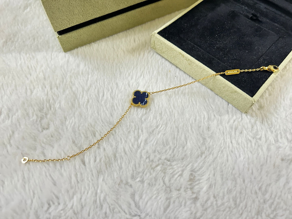 [Resenly Jewelry] クローバー1モチーフ ピーターサイト ブレスレット
