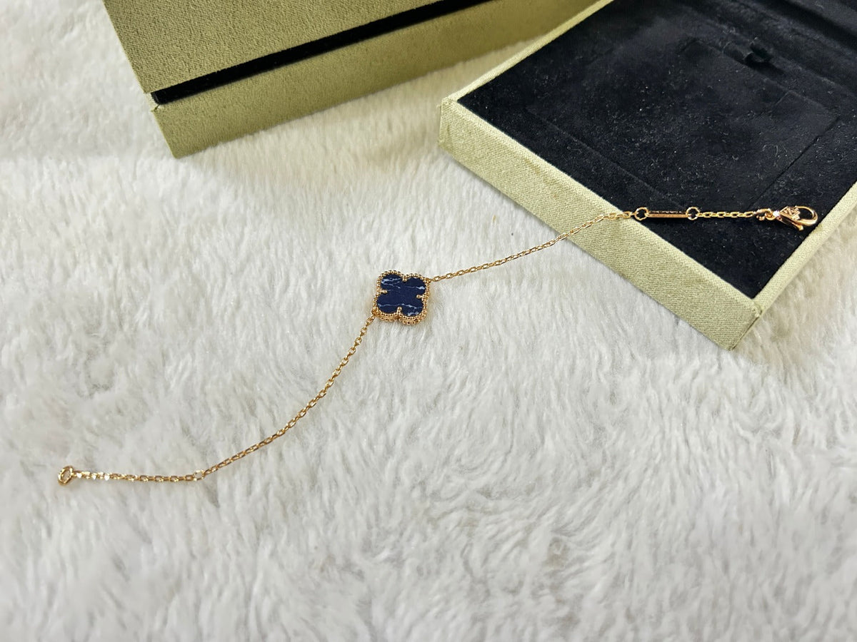 [Resenly Jewelry] クローバー1モチーフ ピーターサイト ブレスレット