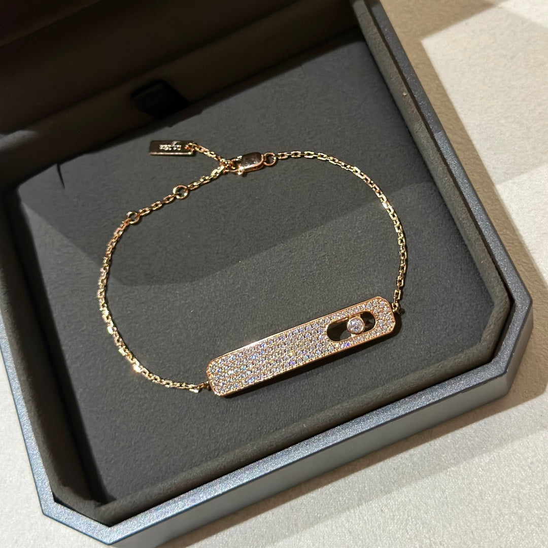 [Resenly Jewelry]MOVE CLASSIQUE DIAMOND PAVED BRACELET(Adjustable)