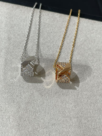 [Resenly Jewelry]LIENS EVIDENCE DIAMOND PAVED NECKLACE