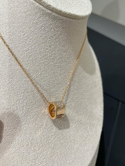 [Resenly Jewelry]LIENS EVIDENCE DIAMOND PAVED NECKLACE
