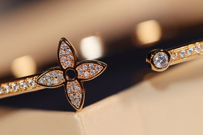 [Resenly Jewelry]IDYLLE GOLD OPEN BRACELET DIAMOND PAVED