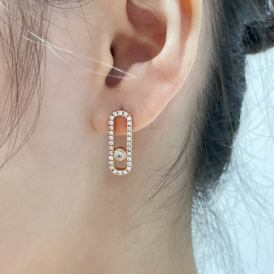 [Resenly Jewelry]MOVE UNO STUD DIAMOND PAVED EARRINGS
