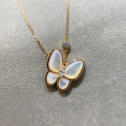 [Resenly Jewelry]BUTTERFLY MOP DIAMOND NECKLACE