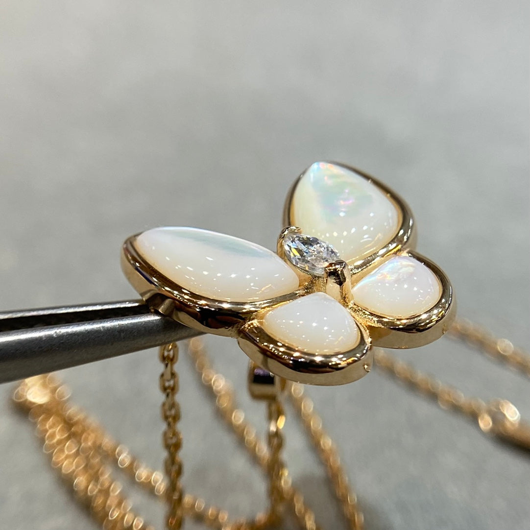 [Resenly Jewelry]BUTTERFLY MOP DIAMOND NECKLACE