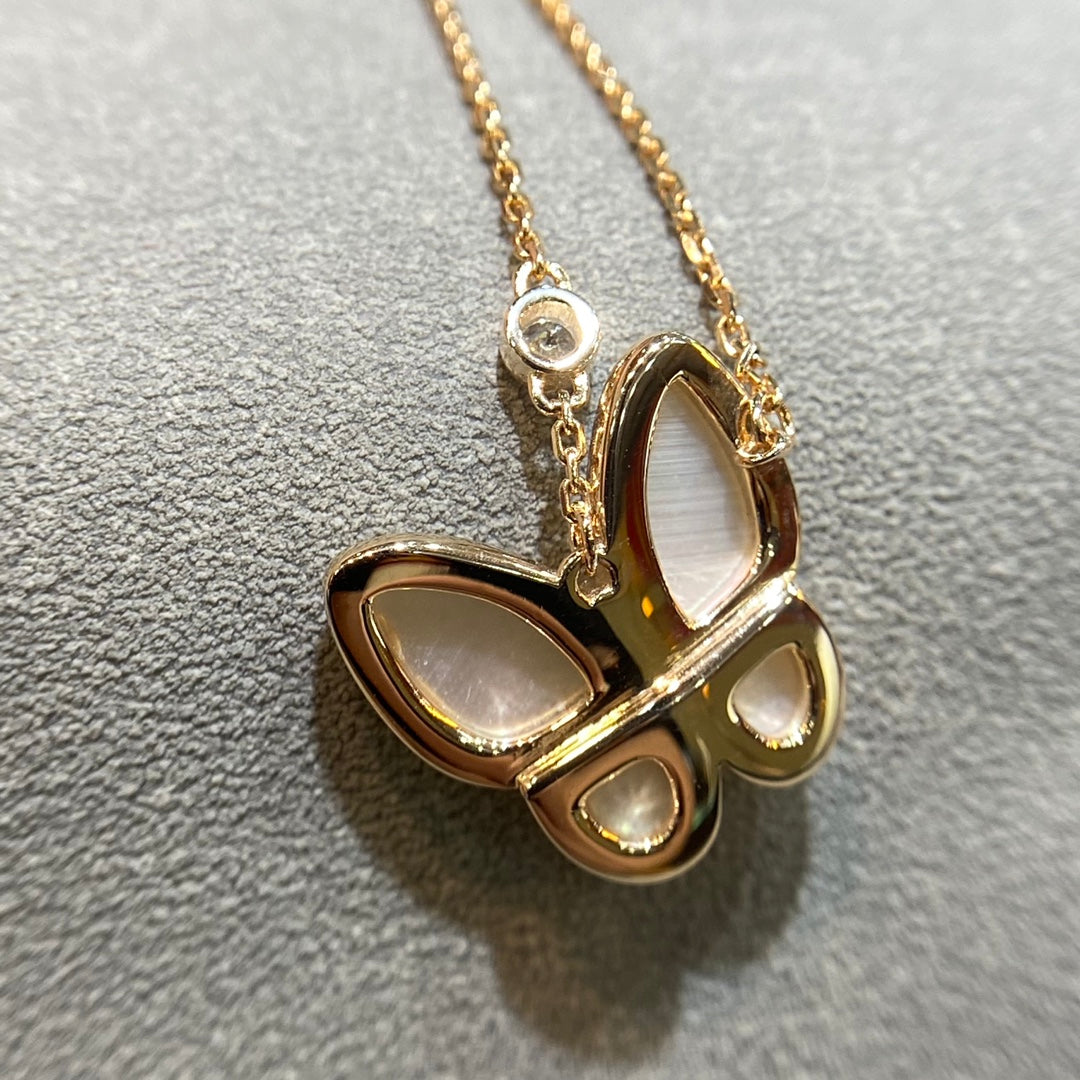 [Resenly Jewelry]BUTTERFLY MOP DIAMOND NECKLACE