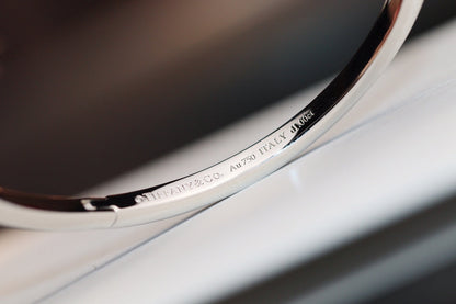 [Resenly Jewelry]NARROW T1 HINGED BANGLE DIAMOND SILVER