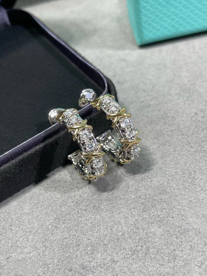 [Resenly Jewelry]シュランバージェ ゴールド ダイヤモンド イヤリング