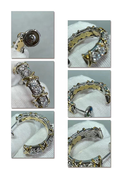 [Resenly Jewelry]シュランバージェ ゴールド ダイヤモンド イヤリング