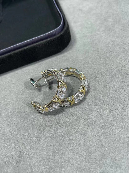 [Resenly Jewelry]シュランバージェ ゴールド ダイヤモンド イヤリング