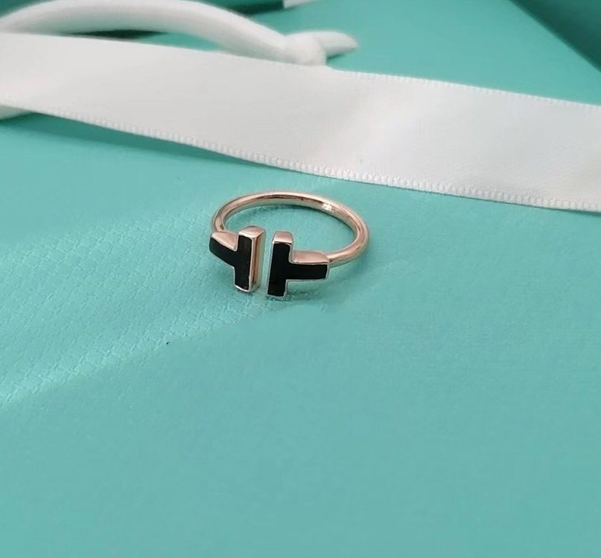 [Resenly Jewelry]T SMALL ONYX PINK GOLD RING