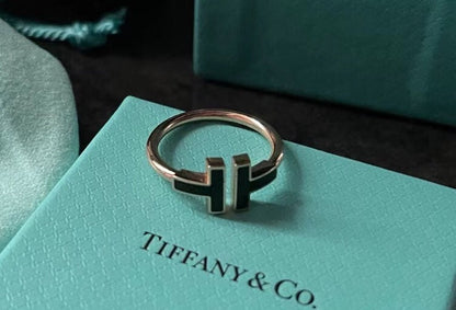 [Resenly Jewelry]T SMALL ONYX PINK GOLD RING