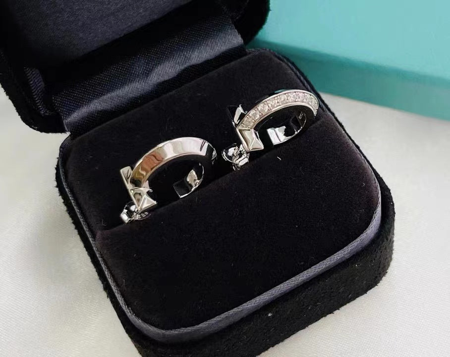 [Resenly Jewelry]T1 フープ ダイヤモンド イヤリング