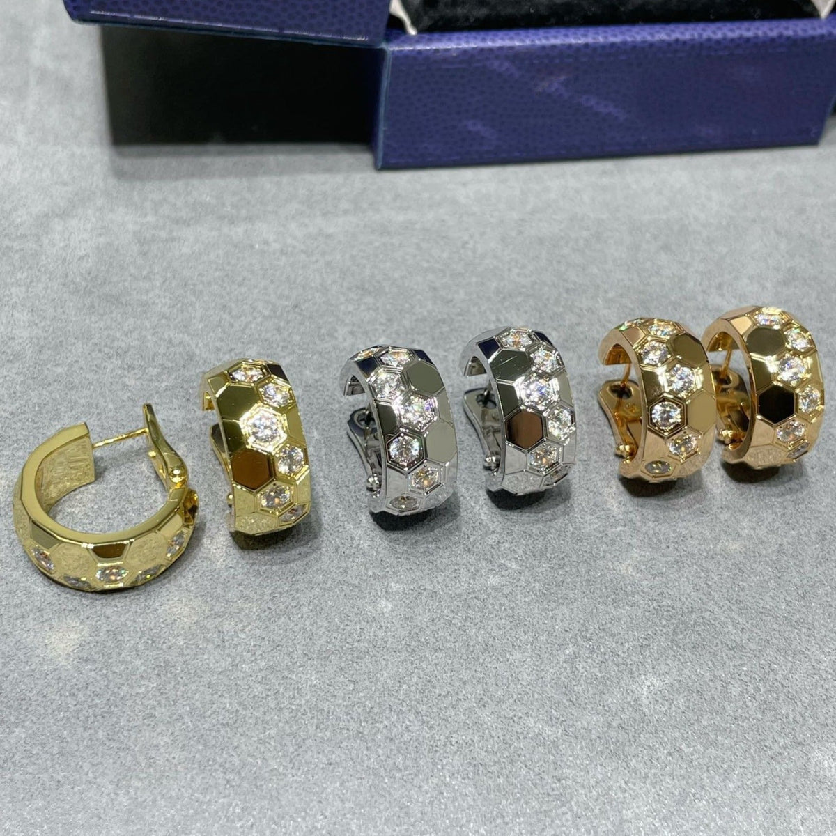 [Resenly Jewelry]BEE LOVE DIAMOND HOOP EARRINGS