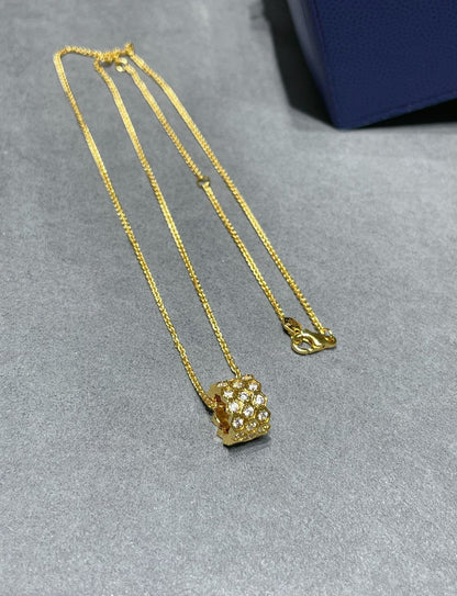 {"[Resenly Jewelry]BEE LOVE DIAMOND PAVED 3 ROW NECKLACE"}