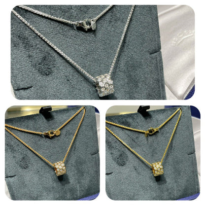 {"[Resenly Jewelry]BEE LOVE DIAMOND PAVED 3 ROW NECKLACE"}