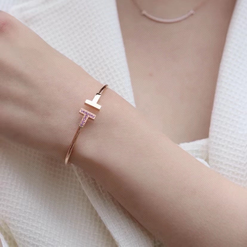 [Resenly Jewelry]T PINK GOLD PINK DIAMOND BRACELET