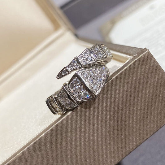 [Resenly Jewelry] セルペンティ ラージリング シルバー ダイヤモンドパヴェ