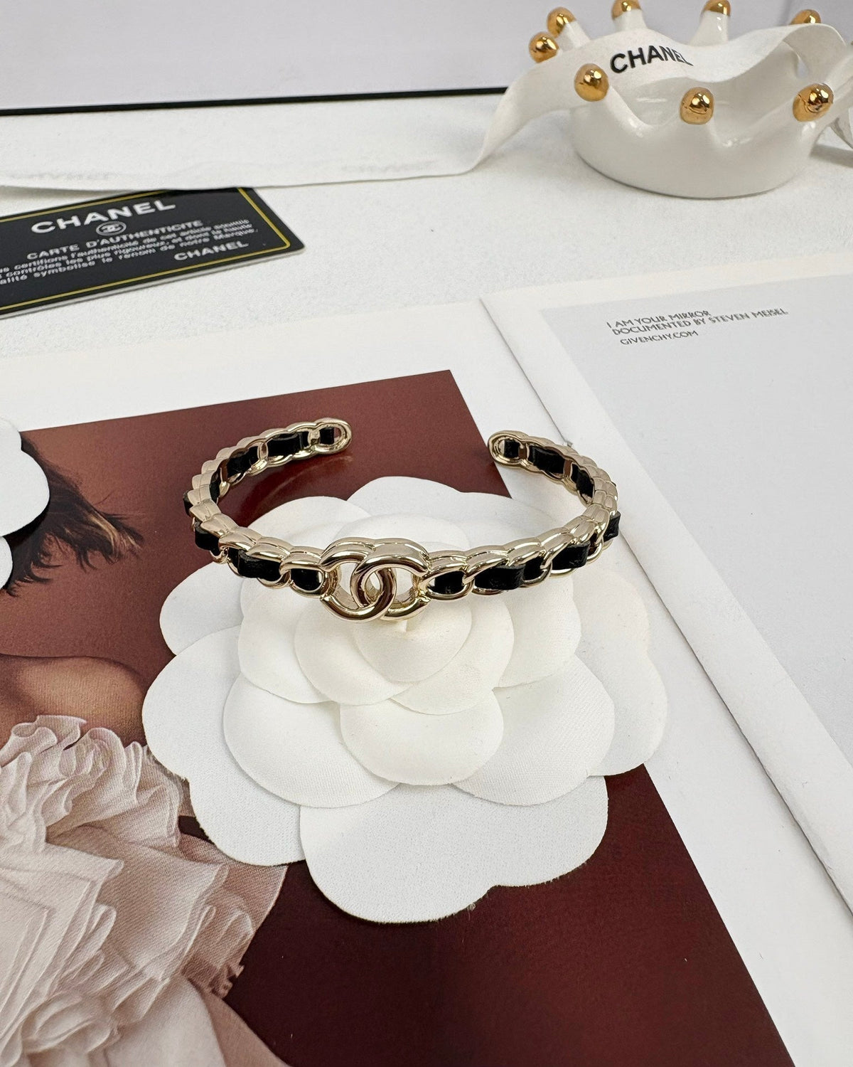 [Resenly Jewelry]Double C Open Bangle