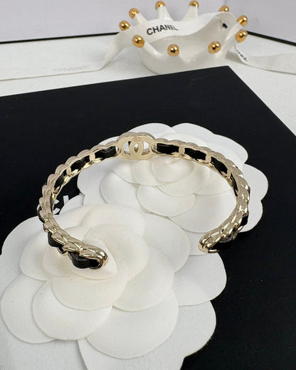 [Resenly Jewelry]Double C Open Bangle