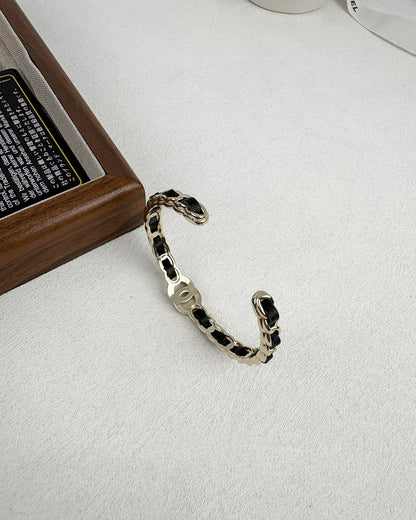 [Resenly Jewelry]Double C Open Bangle