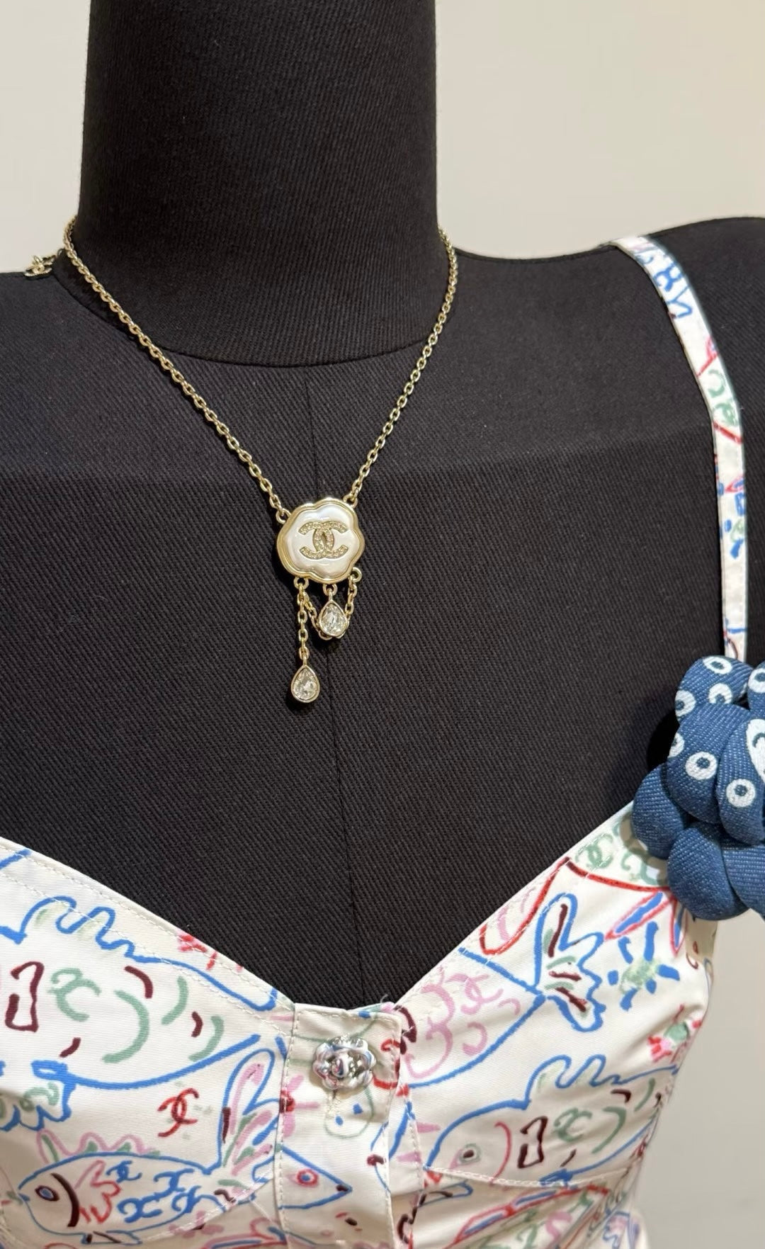 [Resenly Jewelry]Cloud Pearl Mother-of-Pearl Diamond Chain Pendant Necklace