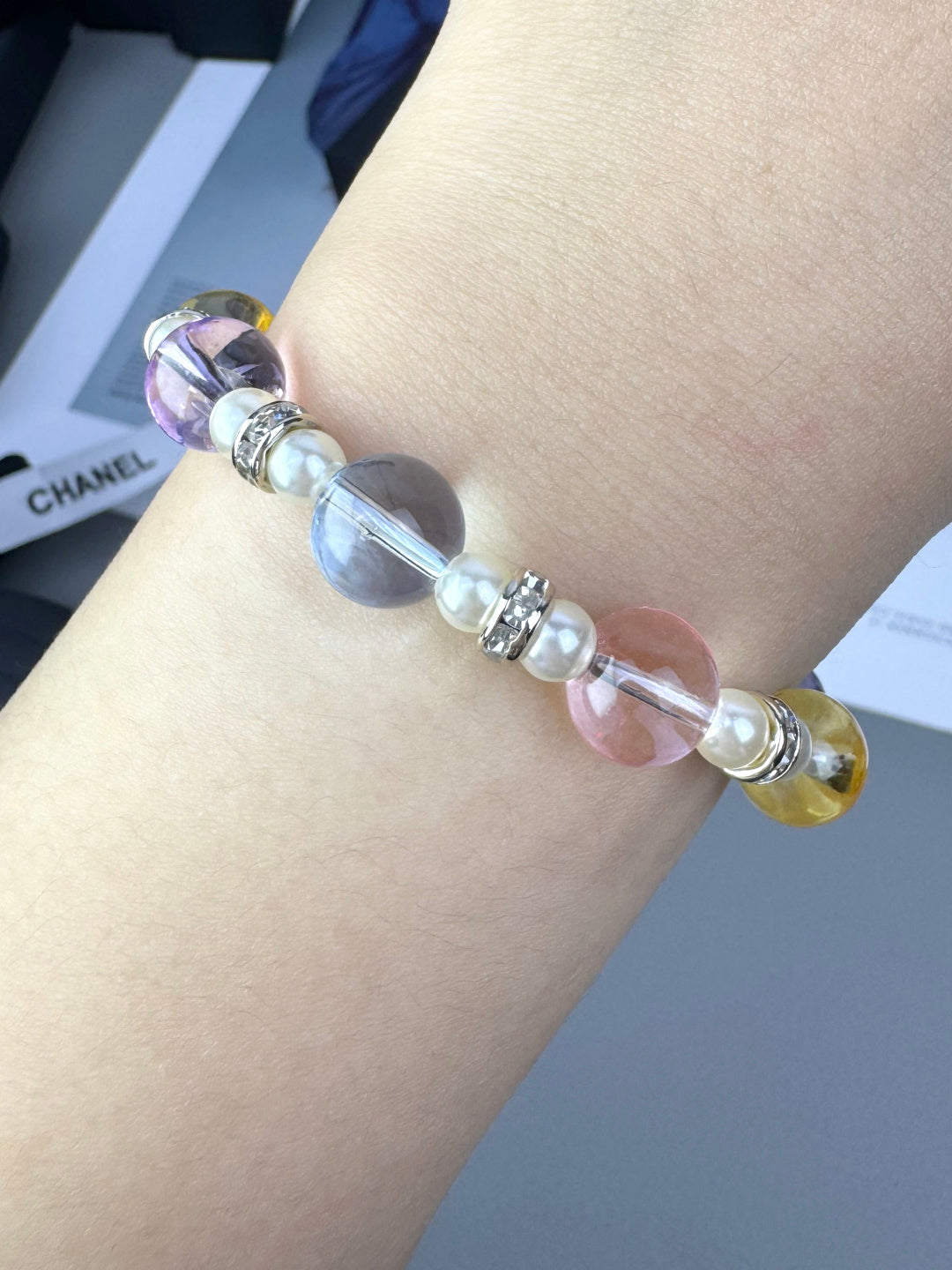 [Resenly Jewelry]Colorful Transparent Resin Bracelet