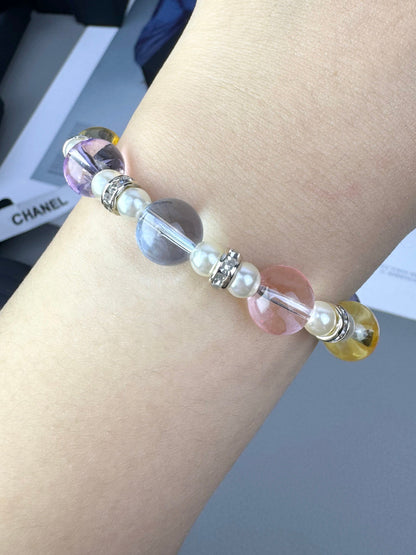 [Resenly Jewelry]Colorful Transparent Resin Bracelet