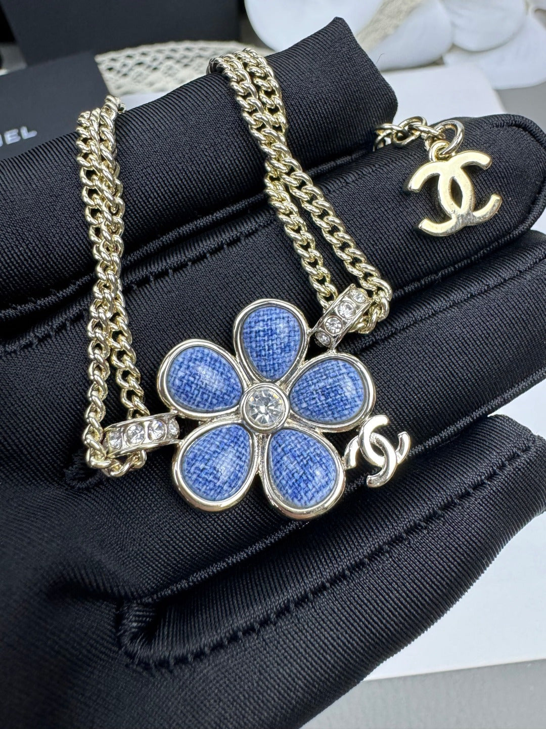 [Resenly Jewelry]VOLTE 新作 ブルーフローラル二連ブレスレット