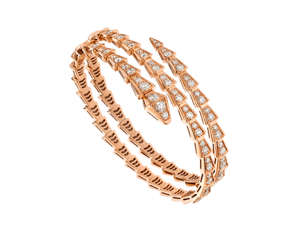 [Resenly Jewelry]SERPENTI BRACELET PINK GOLD DIAMOND DOUBLE ROW