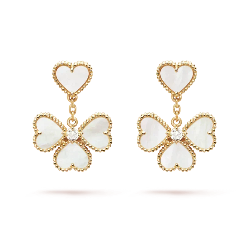 {"[Resenly Jewelry]CLOVER SWEET WHITE MOP EARRINGS"}