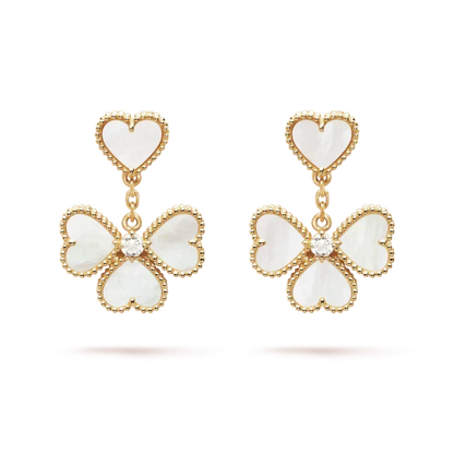 {"[Resenly Jewelry]CLOVER SWEET WHITE MOP EARRINGS"}