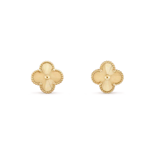 [Resenly Jewelry]CLOVER MINI 9.5MM LASER EARRINGS