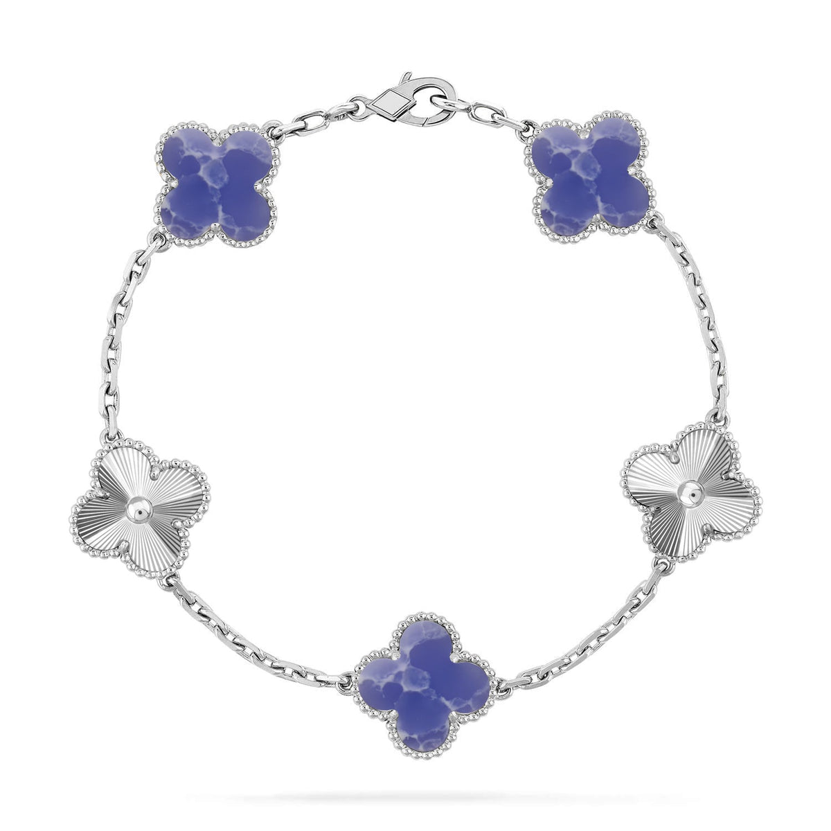 [Resenly Jewelry]CLOVER 5 MOTIF BLUE VEINS BRACELET COLLECTION