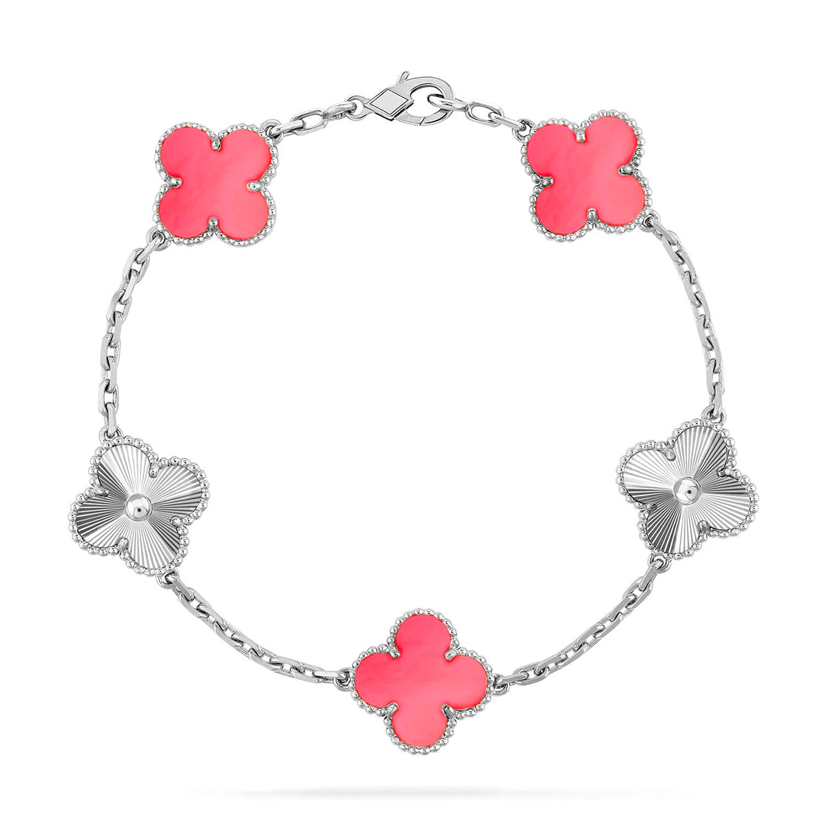 [Resenly Jewelry] クローバー 5モチーフ ピンクMOP ブレスレットコレクション