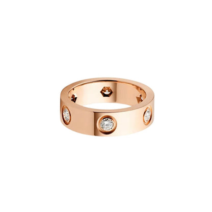 [Resenly Jewelry]LOVE 5.5MM 6 DIAMOND RING
