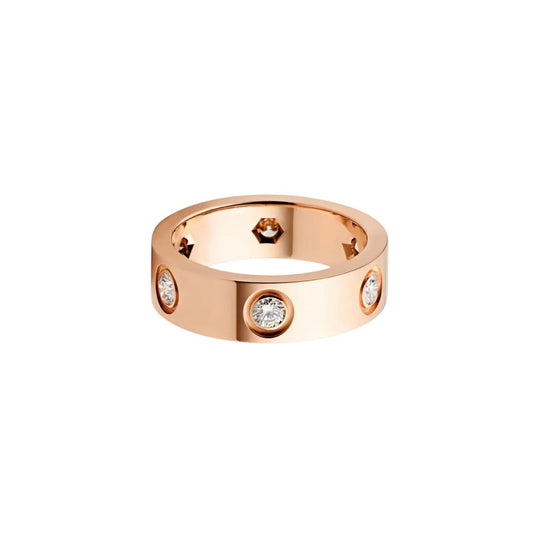 [Resenly Jewelry] LOVE 5.5mm 6粒ダイヤモンドリング