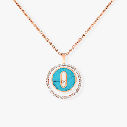 [Resenly Jewelry]LUCKY MOVE ダイヤモンド ターコイズ ピンクゴールド ダイヤモンド ネックレス
