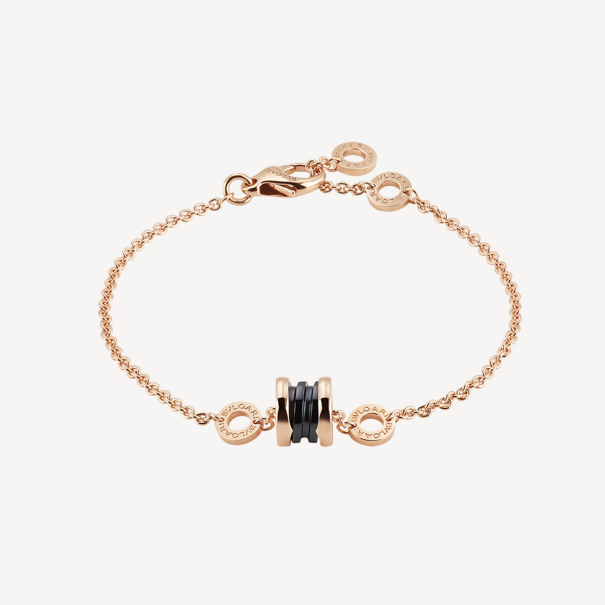 [Resenly Jewelry]ZERO 1 SOFT PINK GOLD AND BLACK CERAMIC BRACELET