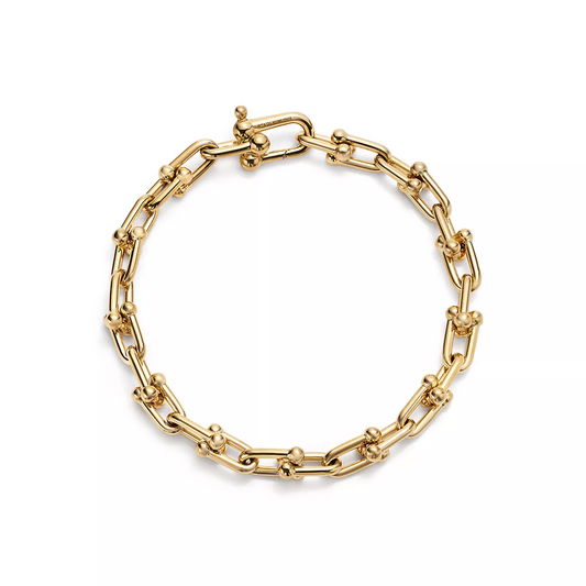 [Resenly Jewelry]HARDWEAR SMALL LINK 26 MOTIF GOLD BRACELET