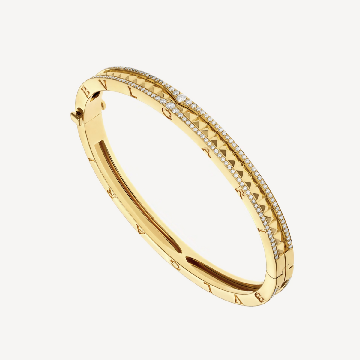 [Resenly Jewelry] ゼロワン スパイラル パヴェダイヤモンド ゴールドブレスレット